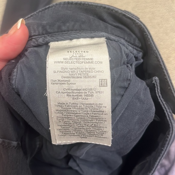 selected femme tapered chino blue grey 38 - Picture 8 of 8